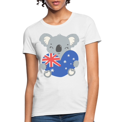 Australia Day - Koala Love Heart - white