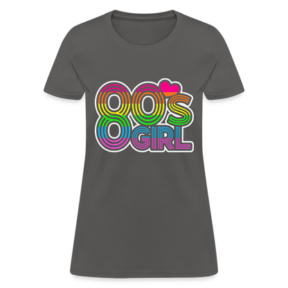 Back to the 80's - 80's Girl - T-shirt - charcoal