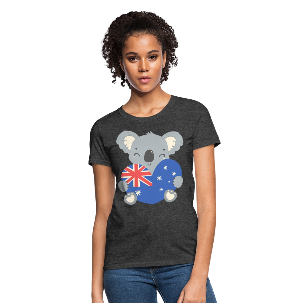 Australia Day - Koala Love Heart - heather black