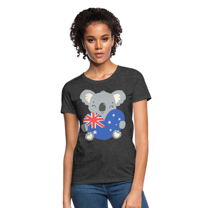 Australia Day - Koala Love Heart - heather black