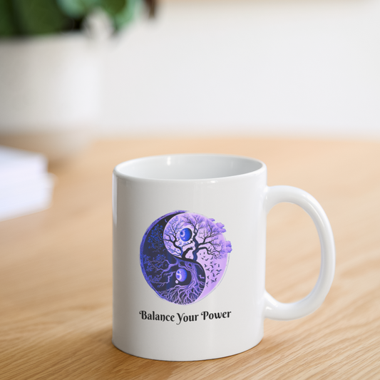 Faith Collection - Yin/Yang Tree of Life Coffee Mug - white