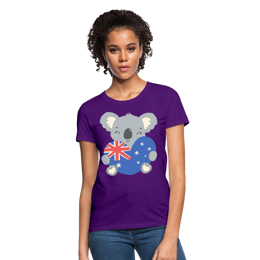 Australia Day - Koala Love Heart - purple