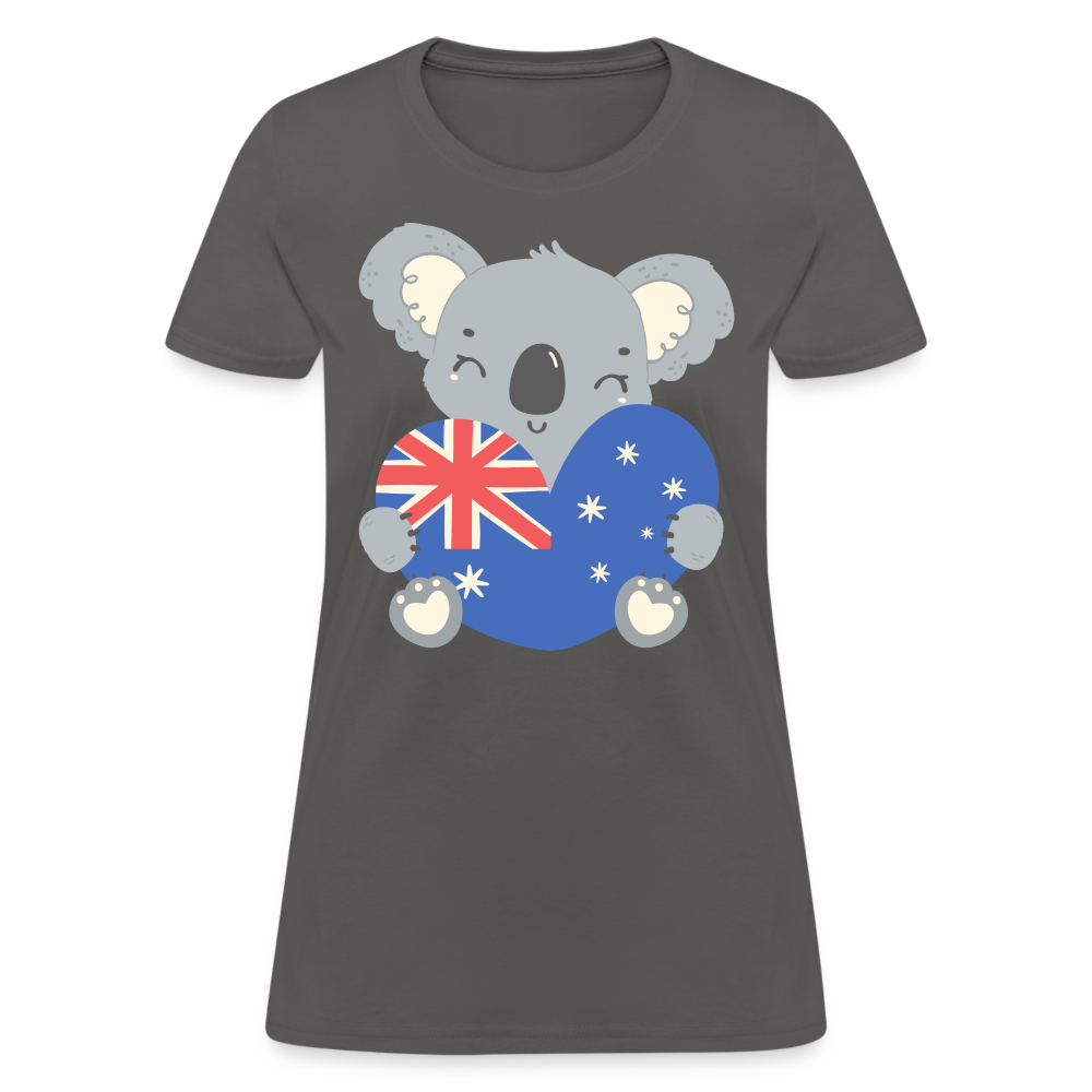 Australia Day - Koala Love Heart - charcoal