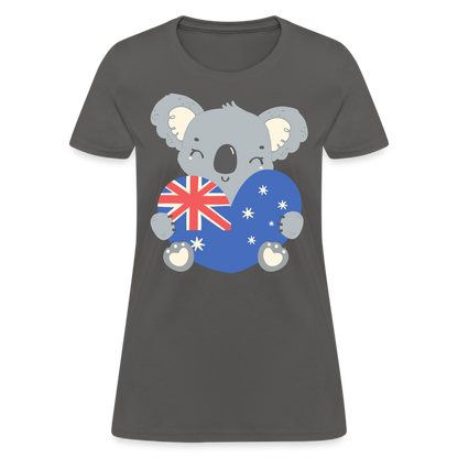 Australia Day - Koala Love Heart - charcoal