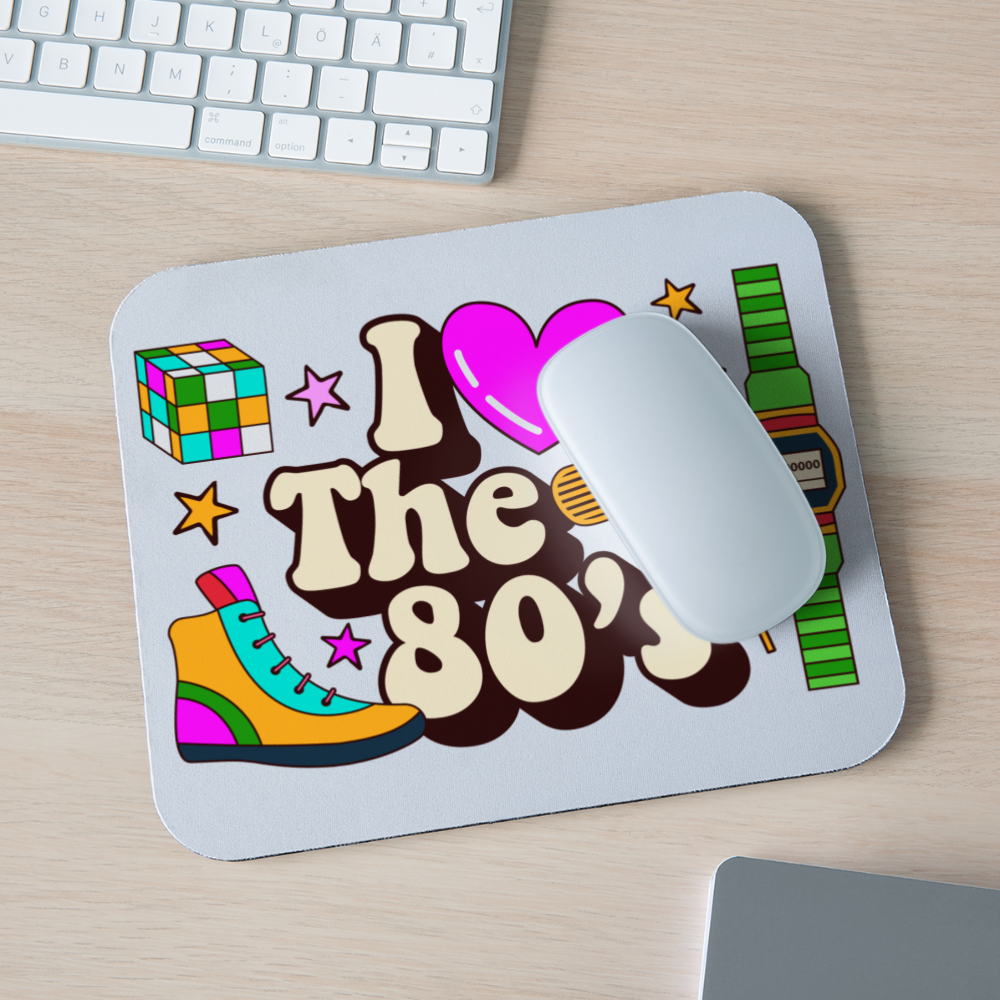 Back to the 80's - I Love 80's Skates Mouse Pad - white