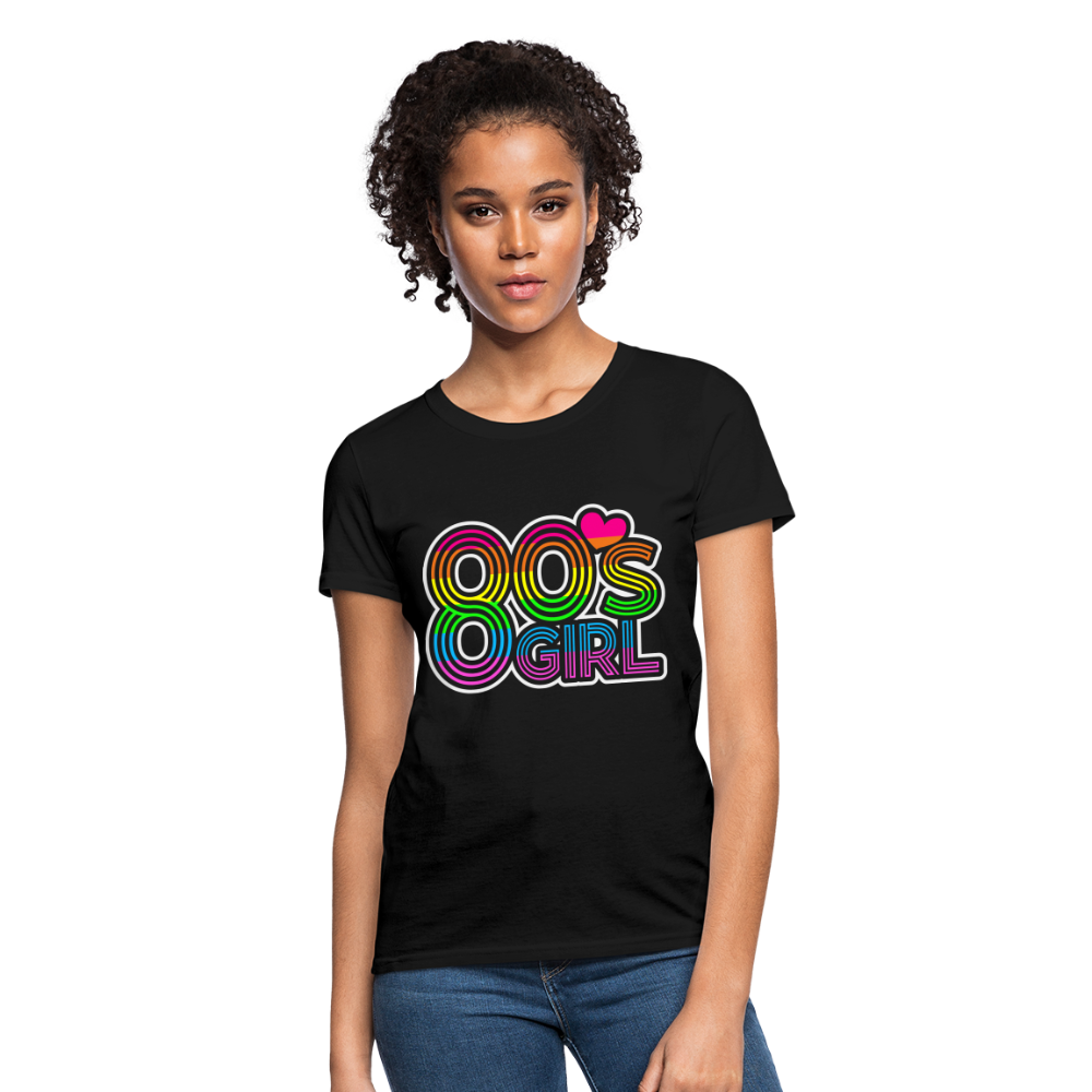 Back to the 80's - 80's Girl - T-shirt - black