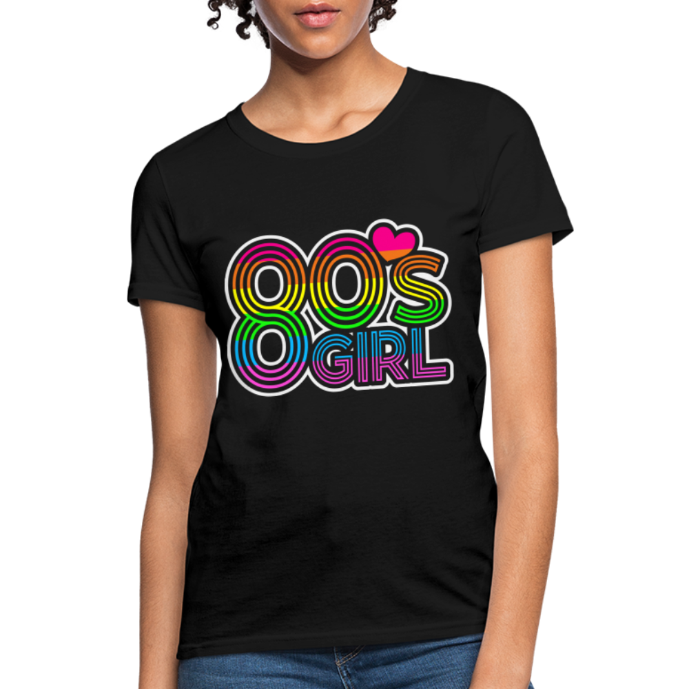 Back to the 80's - 80's Girl - T-shirt - black