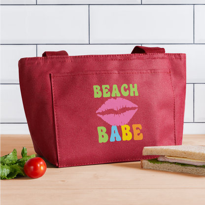 Summer Vibes - Beach Babe Insulated Lunch Bag - red