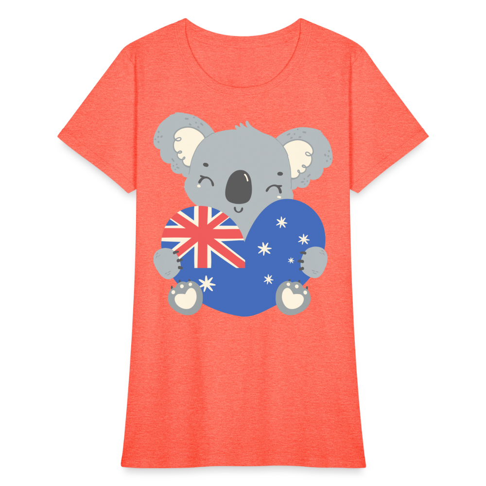 Australia Day - Koala Love Heart - heather coral