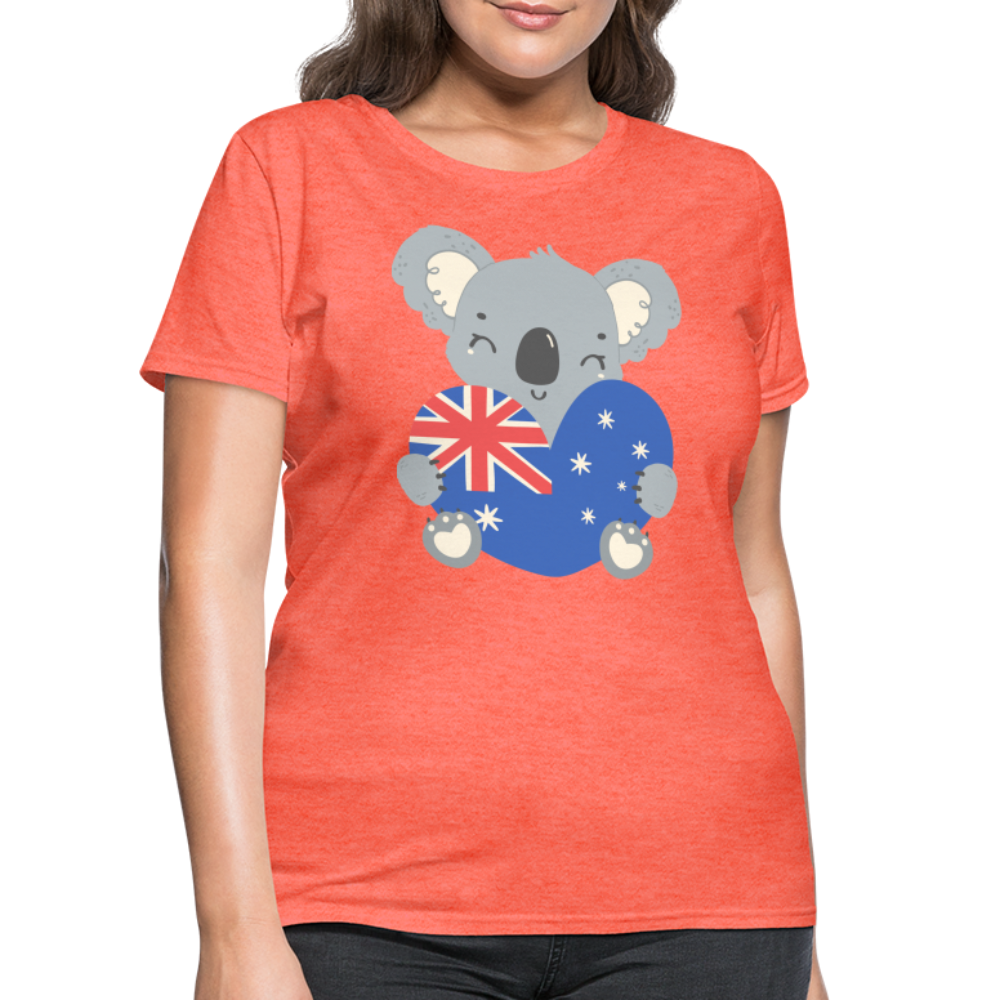 Australia Day - Koala Love Heart - heather coral