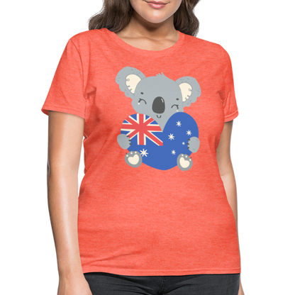 Australia Day - Koala Love Heart - heather coral