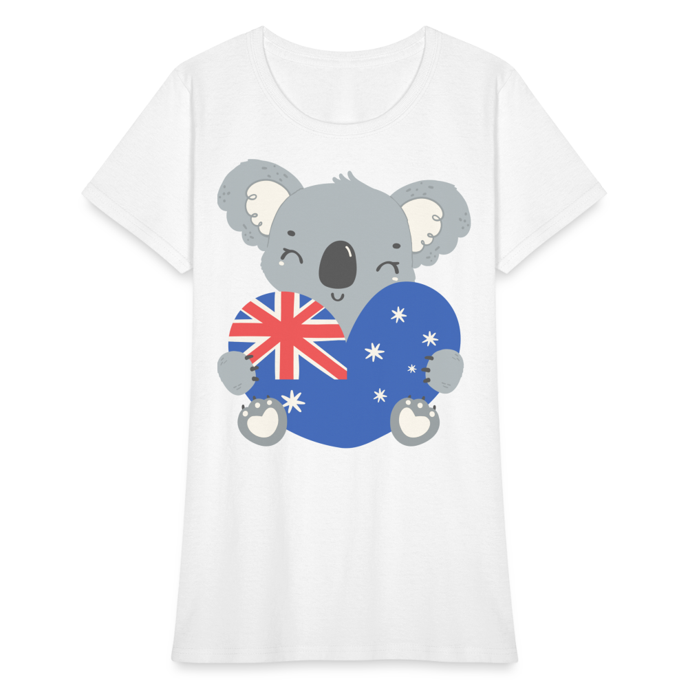 Australia Day - Koala Love Heart - white