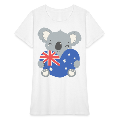 Australia Day - Koala Love Heart - white