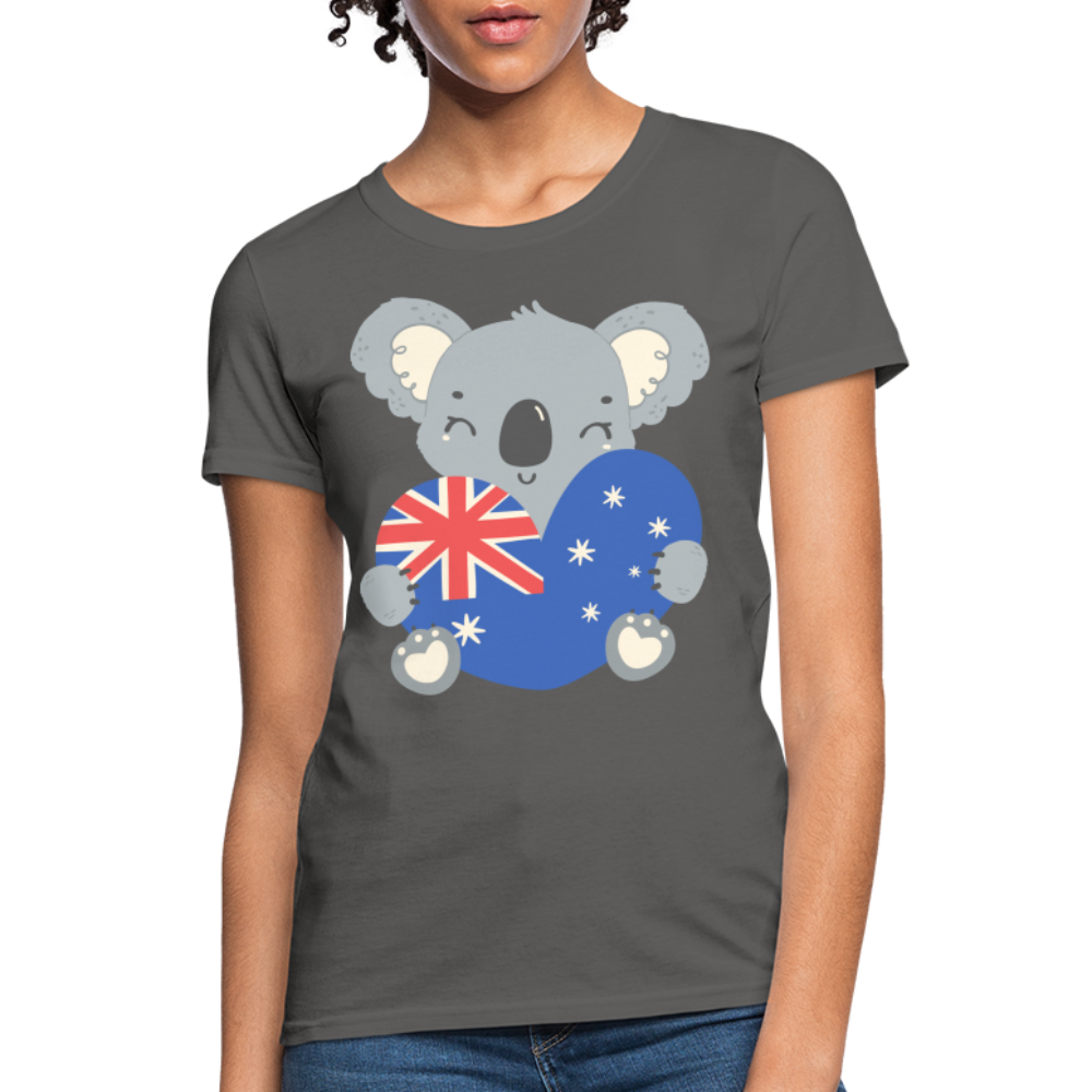 Australia Day - Koala Love Heart - charcoal