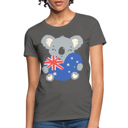 Australia Day - Koala Love Heart - charcoal