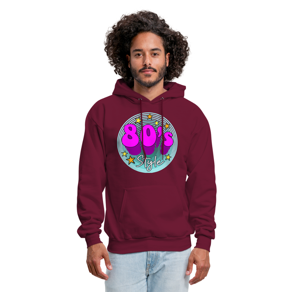 Back to the 80's - 80's Style - Hoodie - burgundy