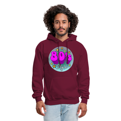 Back to the 80's - 80's Style - Hoodie - burgundy