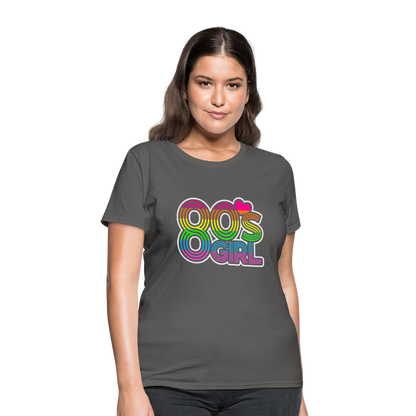 Back to the 80's - 80's Girl - T-shirt - charcoal