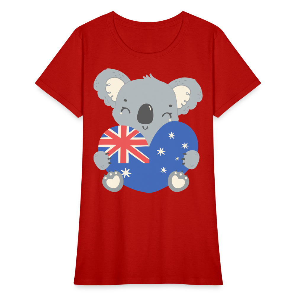 Australia Day - Koala Love Heart - red