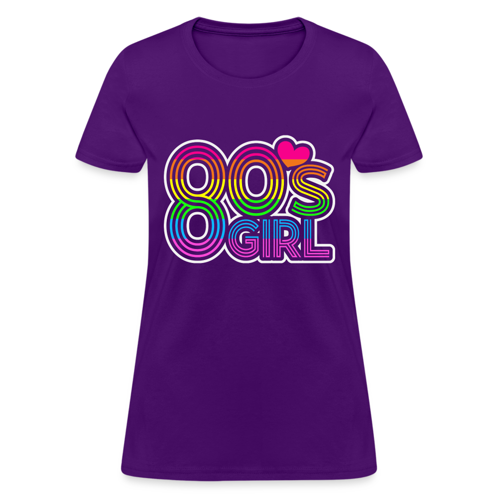 Back to the 80's - 80's Girl - T-shirt - purple