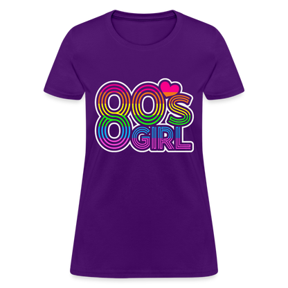 Back to the 80's - 80's Girl - T-shirt - purple