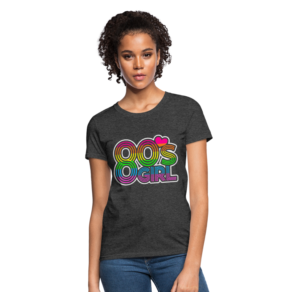 Back to the 80's - 80's Girl - T-shirt - heather black