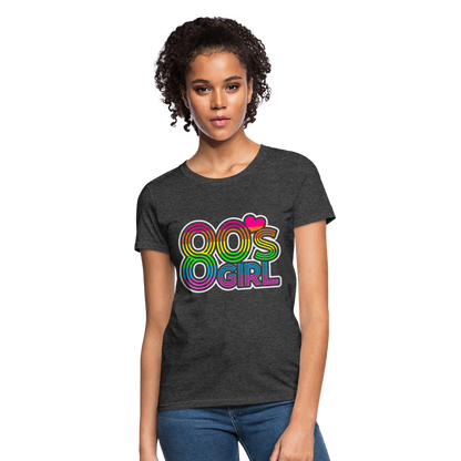 Back to the 80's - 80's Girl - T-shirt - heather black