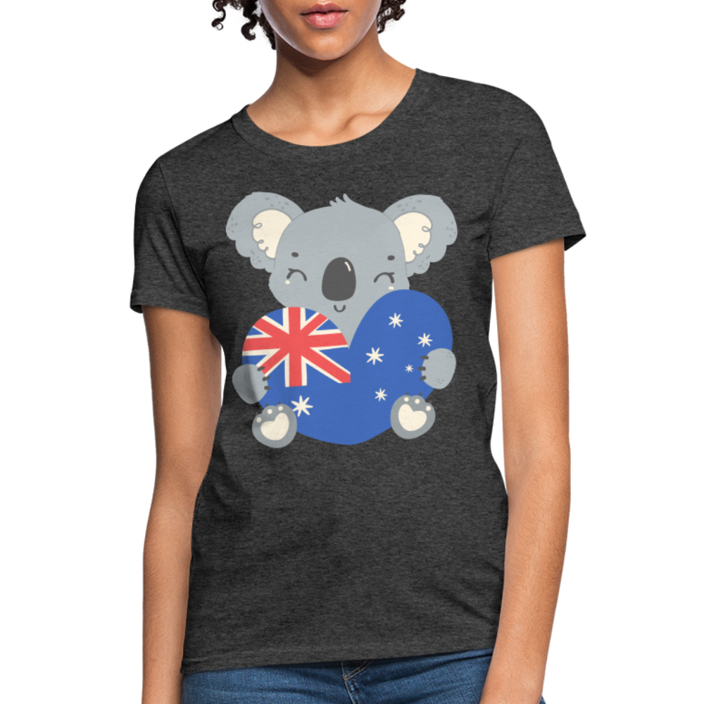 Australia Day - Koala Love Heart - heather black