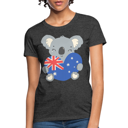 Australia Day - Koala Love Heart - heather black