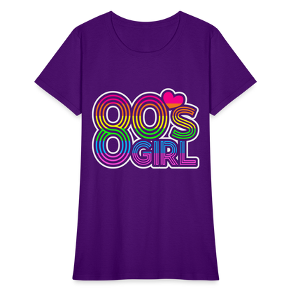 Back to the 80's - 80's Girl - T-shirt - purple