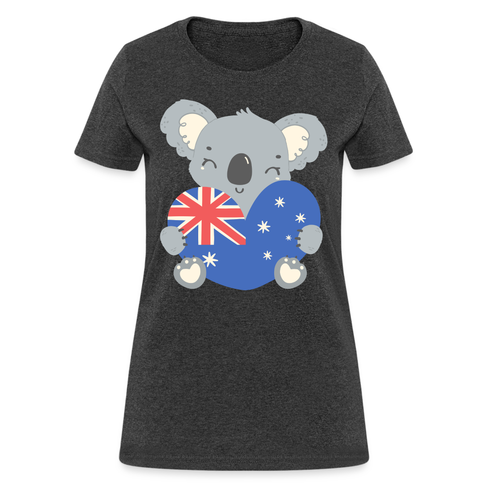 Australia Day - Koala Love Heart - heather black