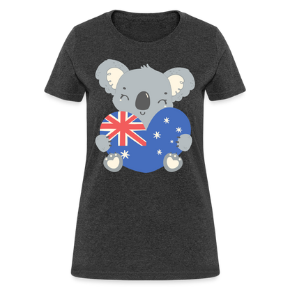 Australia Day - Koala Love Heart - heather black