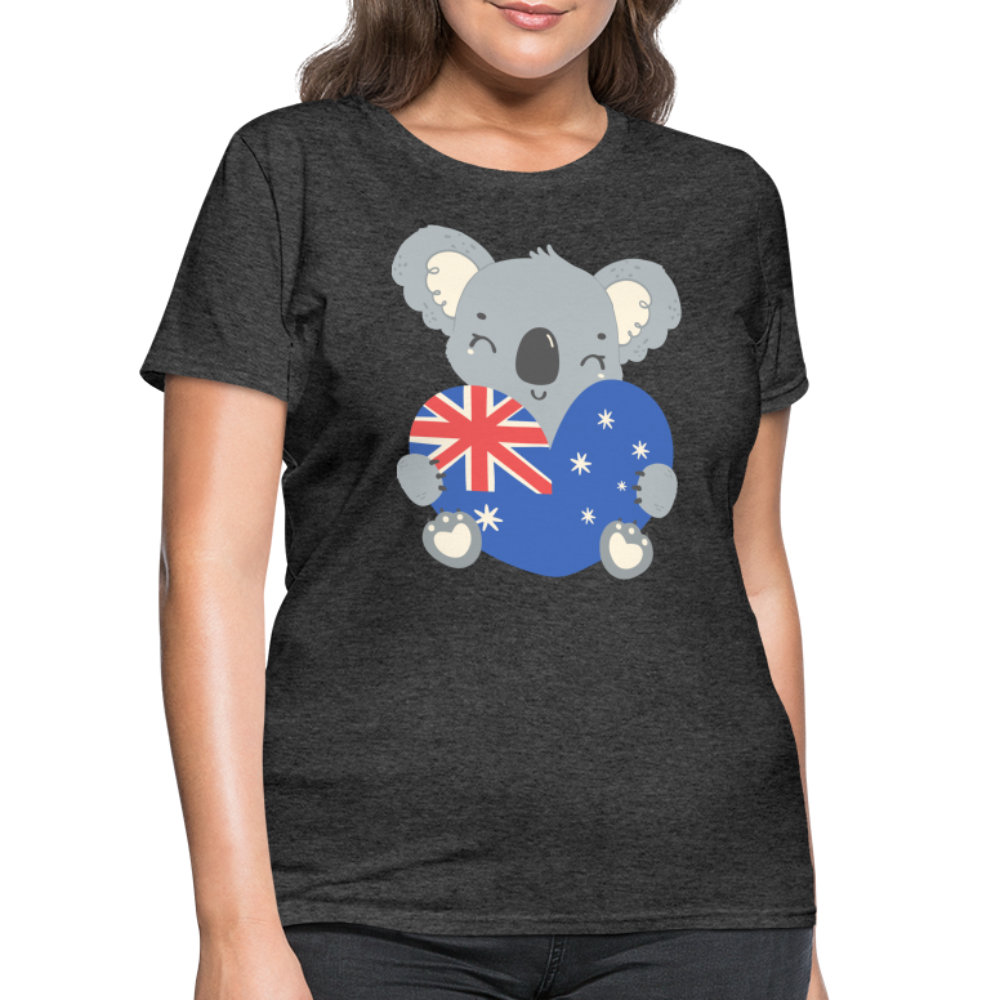 Australia Day - Koala Love Heart - heather black