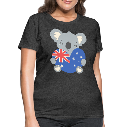 Australia Day - Koala Love Heart - heather black