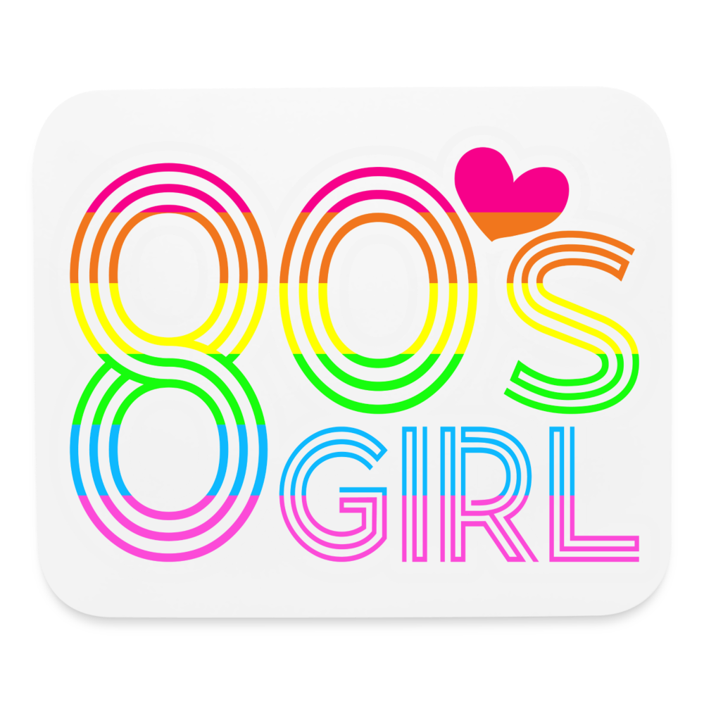 Back to the 80's - 80's Girl - Mouse Pad - white