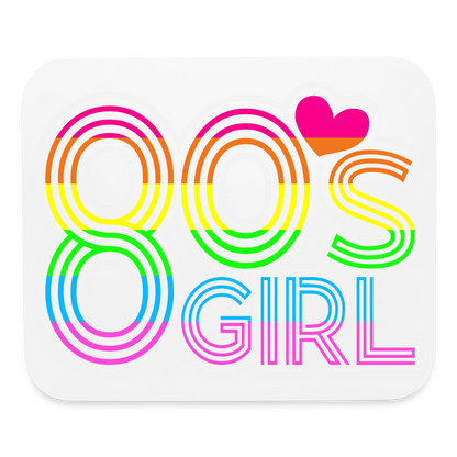 Back to the 80's - 80's Girl - Mouse Pad - white