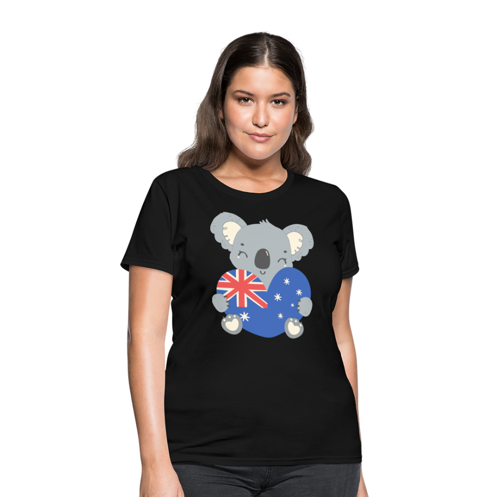 Australia Day - Koala Love Heart - black