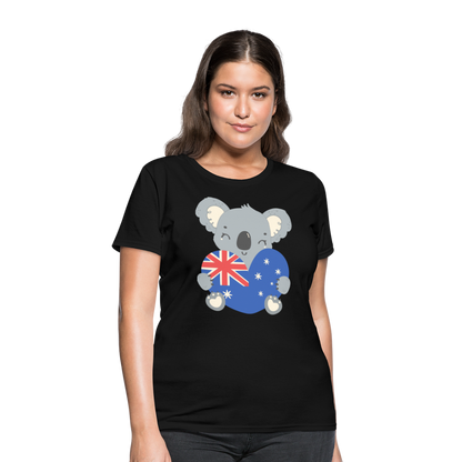 Australia Day - Koala Love Heart - black