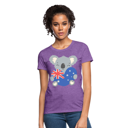 Australia Day - Koala Love Heart - purple heather