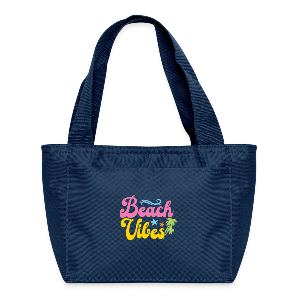 Summer Vibes - Beach Vibes Insulated Lunch Bag - navy