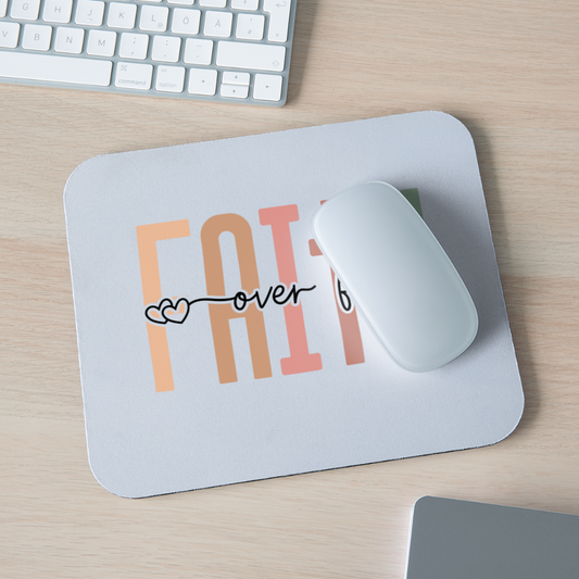 Faith Collection - Faith Over Fear - Mouse Pad - white