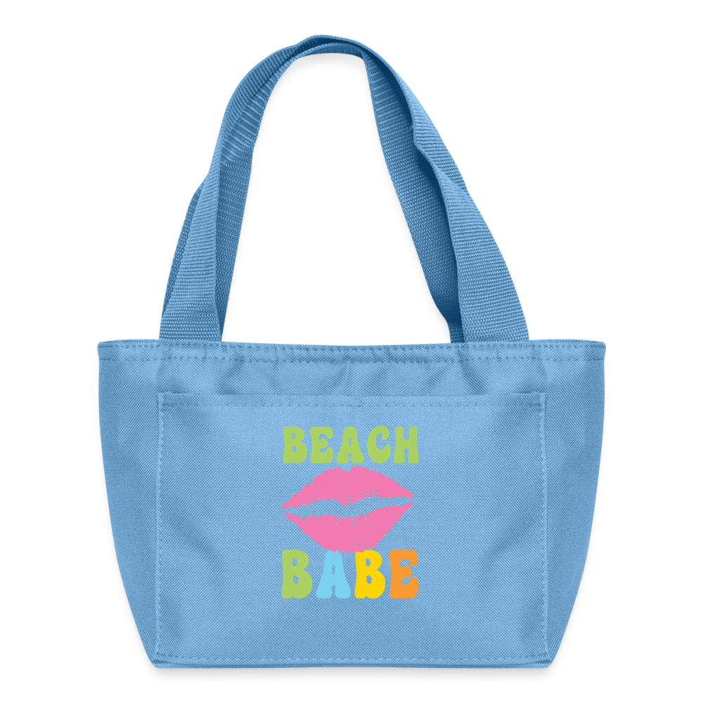 Summer Vibes - Beach Babe Insulated Lunch Bag - light blue