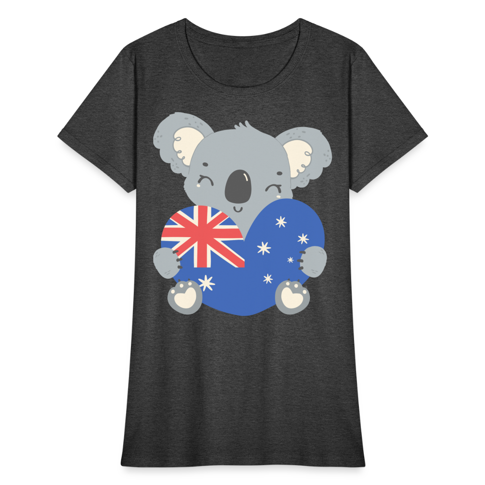 Australia Day - Koala Love Heart - heather black