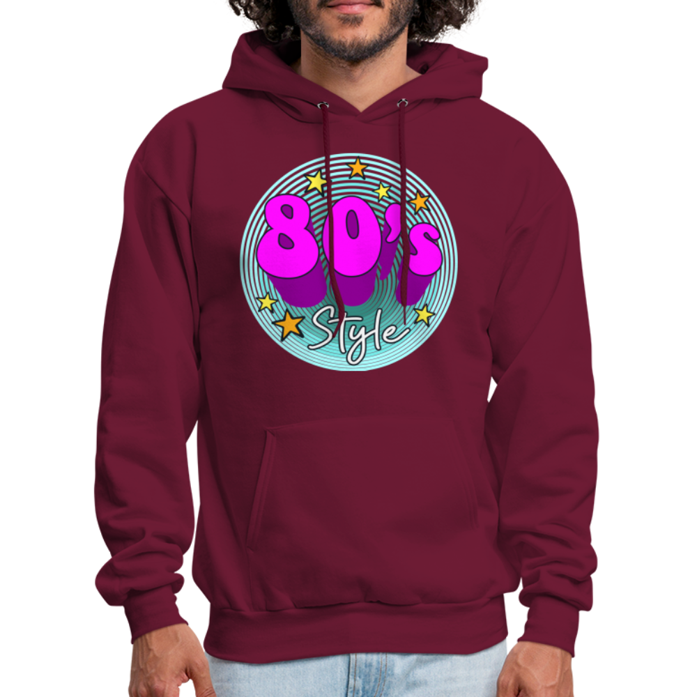 Back to the 80's - 80's Style - Hoodie - burgundy