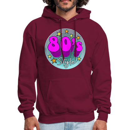 Back to the 80's - 80's Style - Hoodie - burgundy