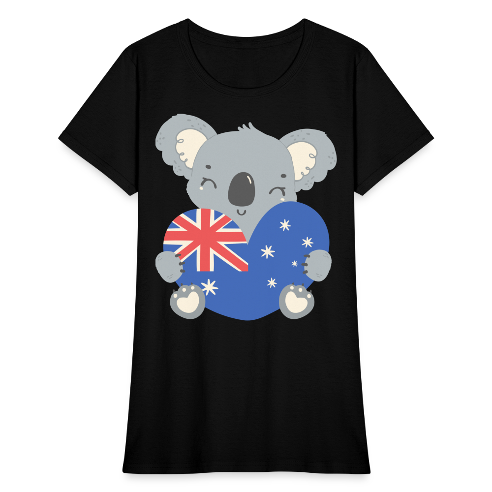 Australia Day - Koala Love Heart - black