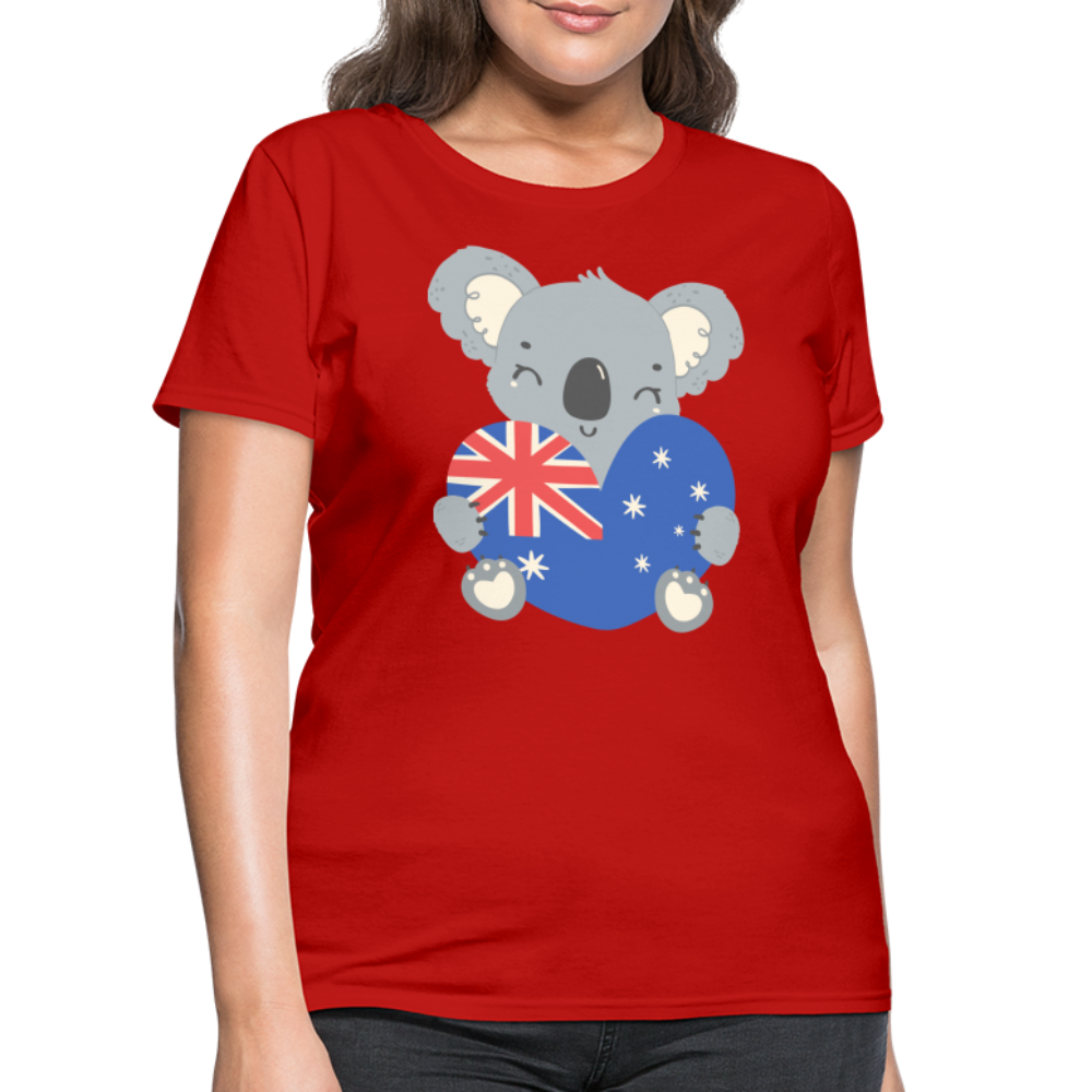 Australia Day - Koala Love Heart - red