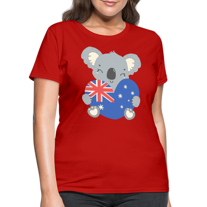 Australia Day - Koala Love Heart - red