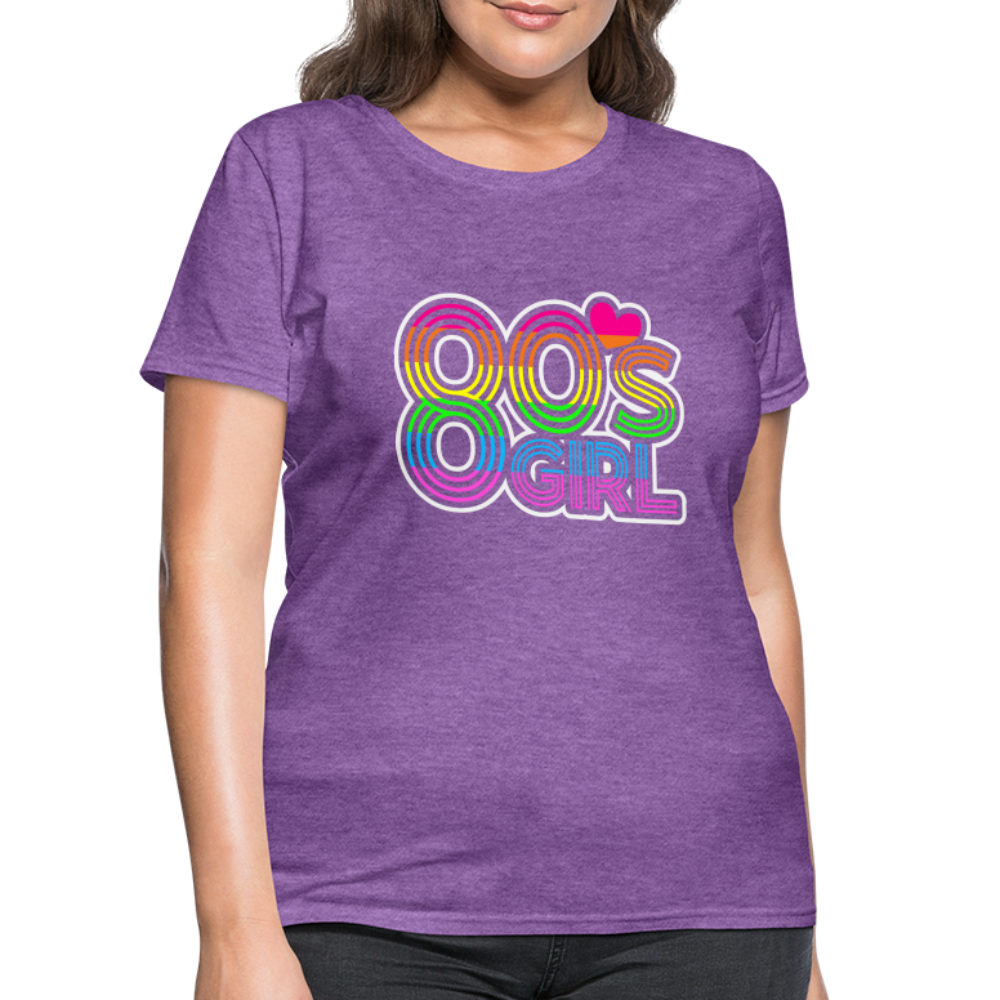 Back to the 80's - 80's Girl - T-shirt - purple heather