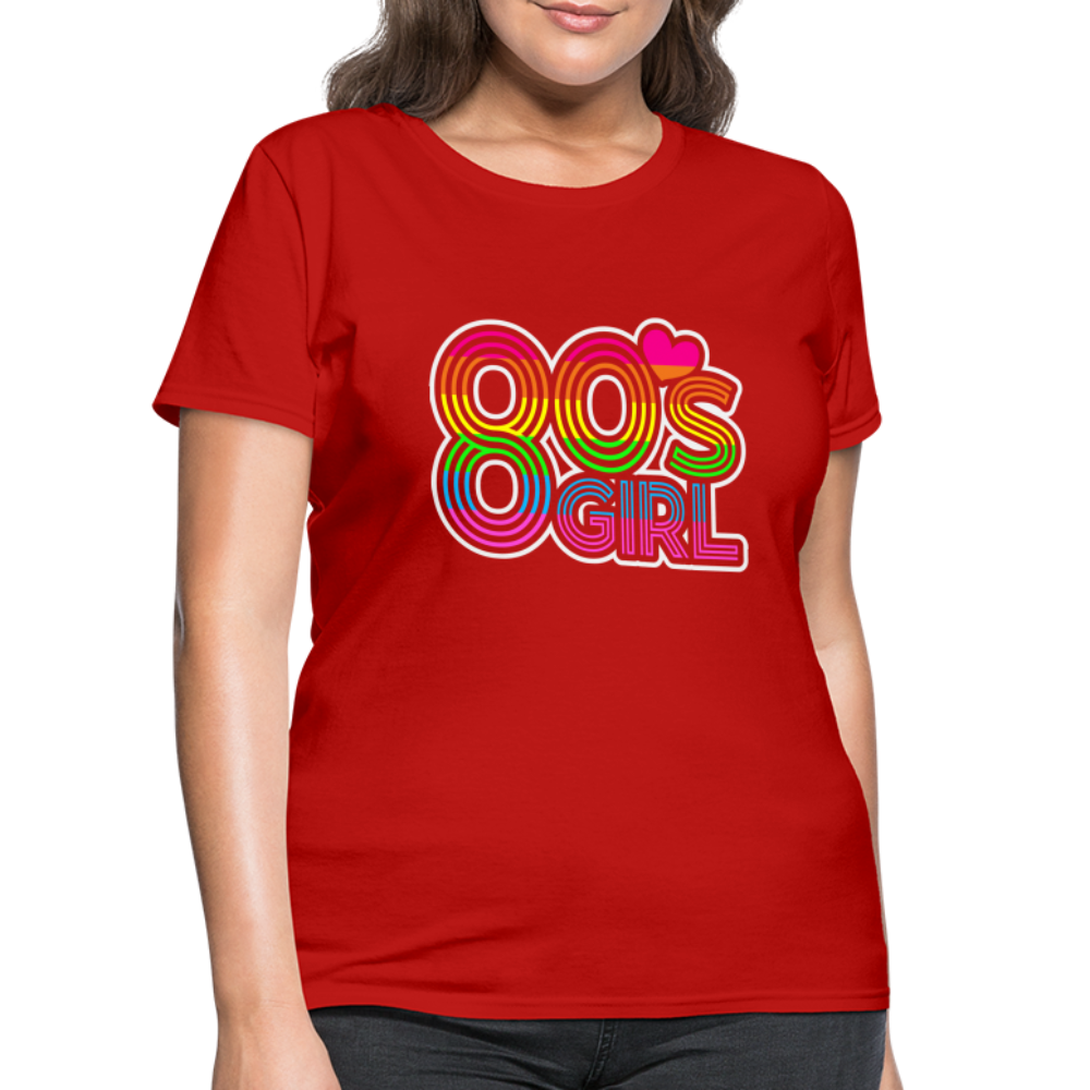 Back to the 80's - 80's Girl - T-shirt - red